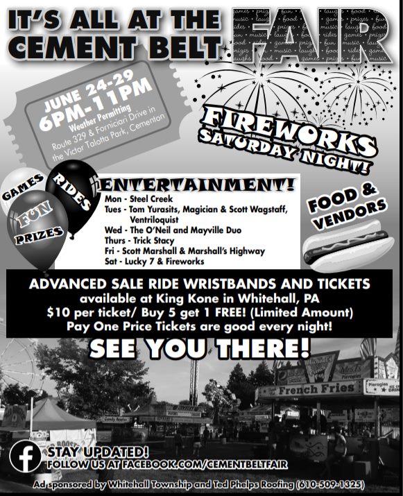 Cement Belt Fair 2019 Cementon, PA PA Carnivals