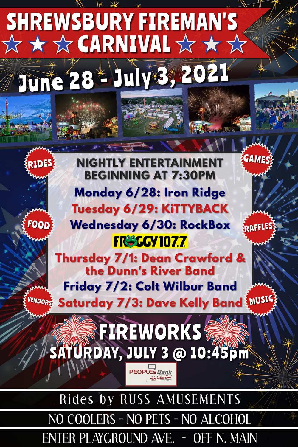 Shrewsbury Fireman’s Carnival 2021 Shrewsbury, PA PA Carnivals