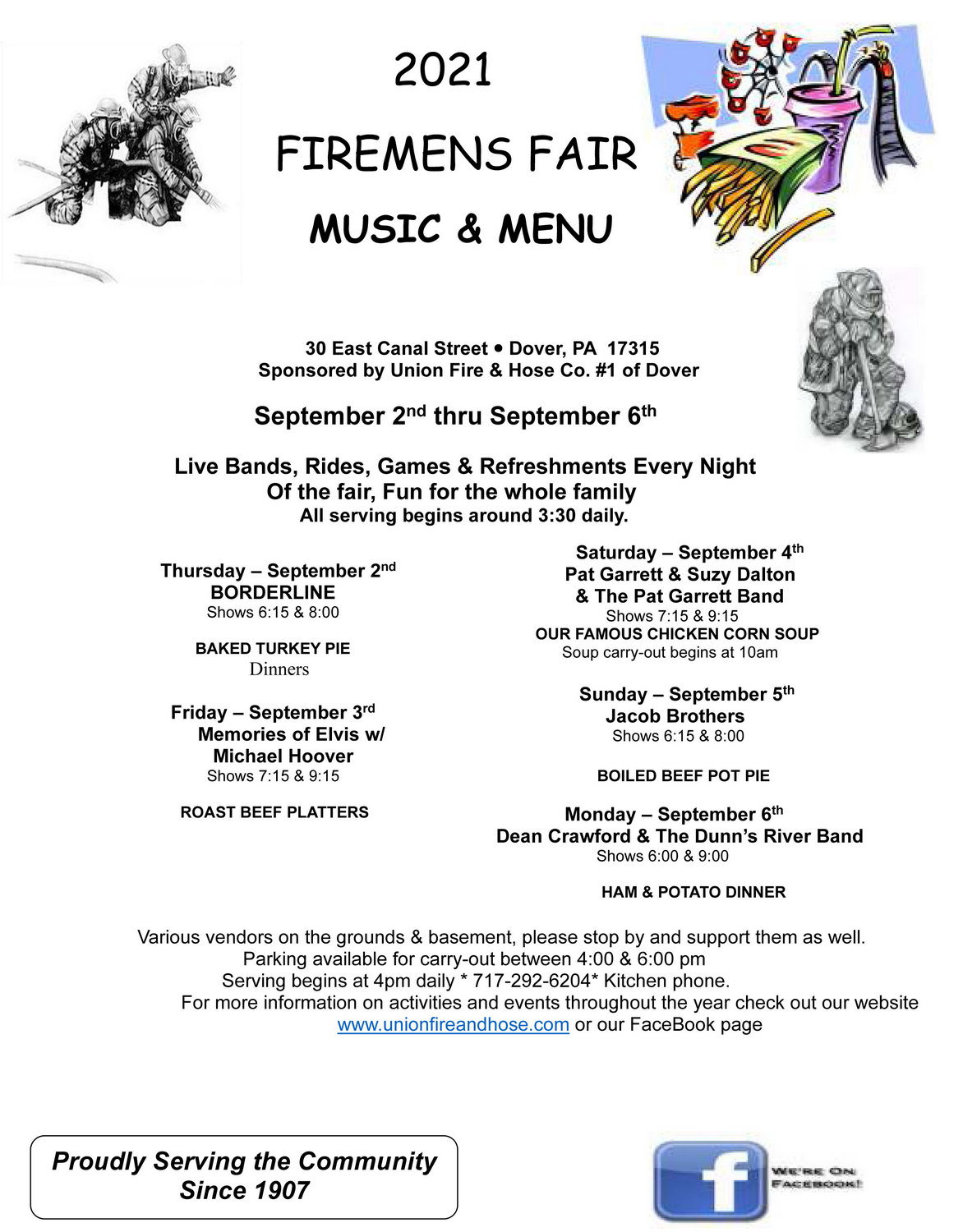 Dover Firemen’s Fair 2021 Dover, PA PA Carnivals